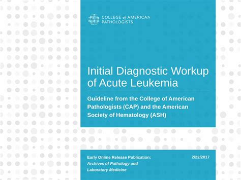 Pdf Initial Diagnostic Workup Of Acute Leukemia Presentation