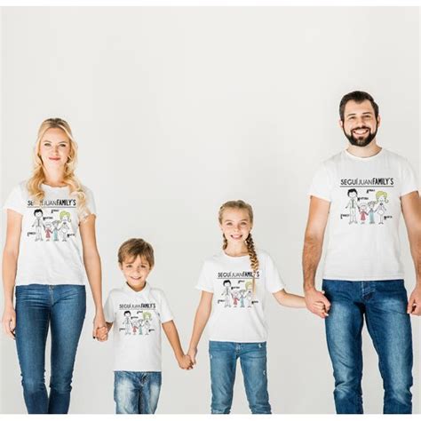 Camiseta Personalizada Familiar Vestir Igual Toda La Familia