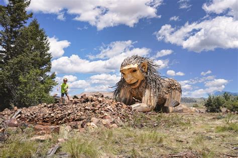 From New Jersey To Washington State Massive Wooden Troll Sculptures