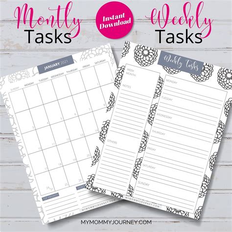 2021 Busy Mom Planner Home Management Planner Mom Planner Etsy