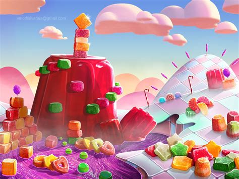 Artstation Candy World Vinodh Sivaraja Candy Art Abstract Iphone