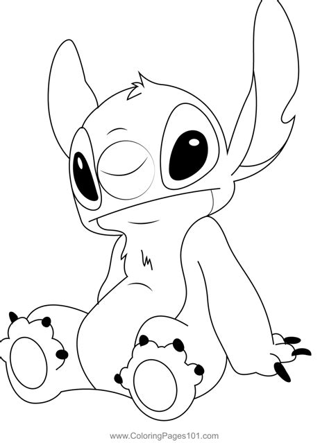 Cute Stitch Coloring Pages Kinosvalka