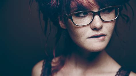 4586614 Face Women With Glasses Model Redhead Looking Away