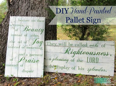 Garden signs how to make hanging signs shed signs garden diy signs shed hanging garden novelty sign. DIY Hand-Painted Pallet Signs | The Turquoise Home
