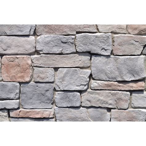 M Rock Classic Cobble 100 Sq Ft Gray Manufactured Stone Veneer At
