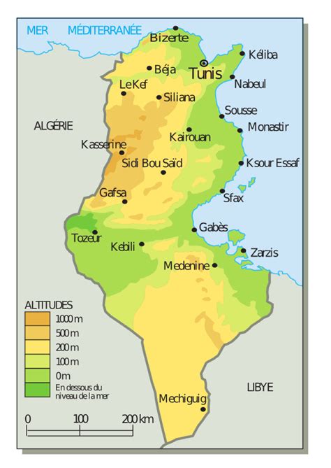 Carte De Localisation De La Tunisie Par Philippe Rekacewicz Le Monde
