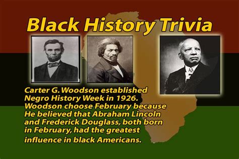 Black History Month Trivia Questions Printable February Is The Month