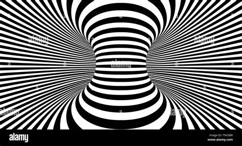 Ilusión óptica Líneas De Fondo Abstract 3d Ilusiones En Blanco Y Negro