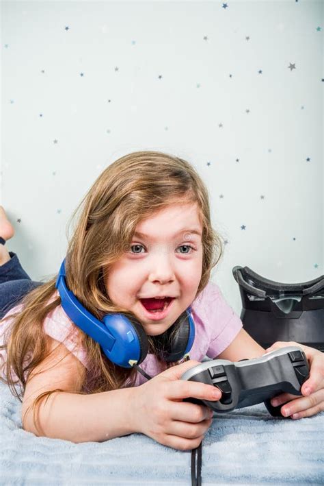 Kids Gaming Video Games Concept Stock Image Image Of Game Headphones