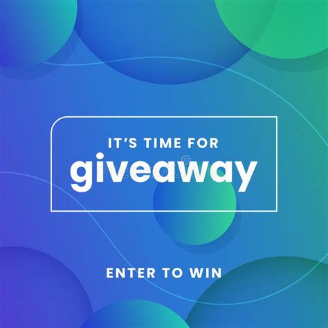 It`s Time For Giveaway Modern Background For Social Media Poster