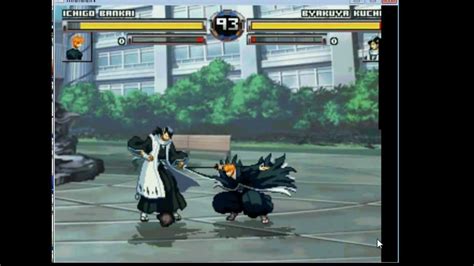 Bleach Mugen Gameplay Bankai Ichigo Vs Byakuya Youtube