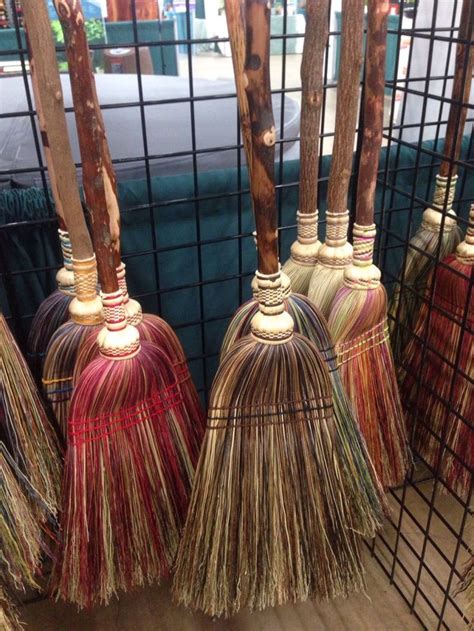 Kitchen Broom Hand Tied Out Of Hand Dyed Broomcorn On Sustainably