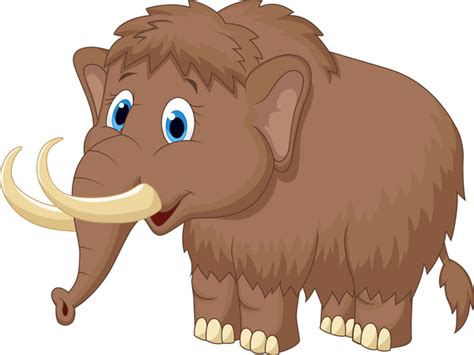 Cartoon Cute Mammoth Vector Free Download