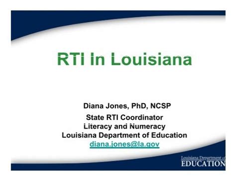 Rti In Louisiana Louisiana Department Of Education