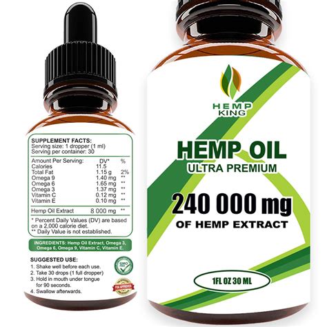 Hemp Oil Extract 240000mg Of Organic Hemp Extract Grown And Made In