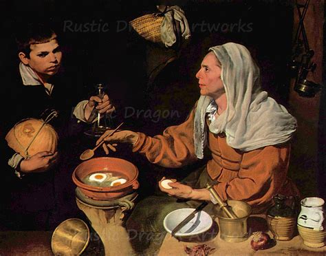 Diego Velazquez Old Woman Frying Eggs The Old Cook 1618 Reproduction
