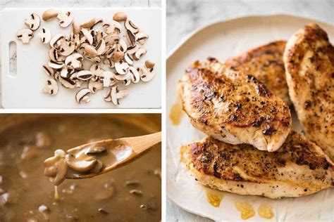I used whole wheat flour and it was delicious, quick and easy. Chicken with Mushroom Gravy | RecipeTin Eats