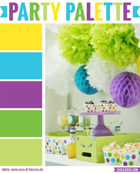 Party Palette Bright And Colorful Party Table Chickabug