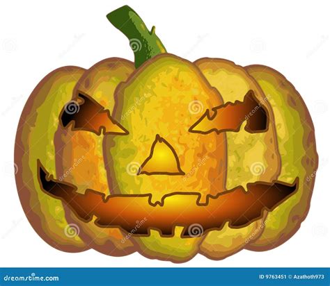 Halloween Pumpkin Vector Stock Vector Illustration Of Carved 9763451