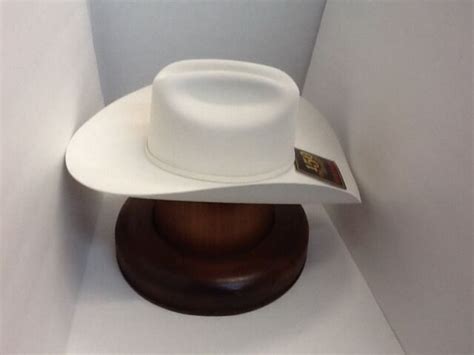 Stetson Cowboy Hat 6x Beaver Fur White Yuma Free Hat Brush Ebay