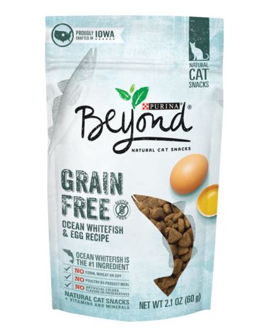 How much does beyond cat food cost? Beyond Grain Free Whitefish & Egg Cat Treats | Purina