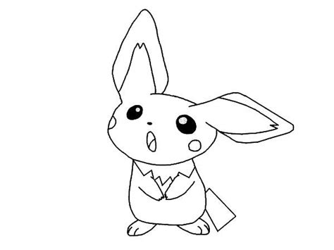 Pichu Is Asking For Something Coloring Page Color Luna Coloring