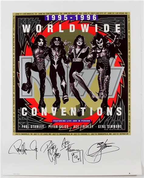 Lot Detail KISS Worldwide Poster Signed By Original Members