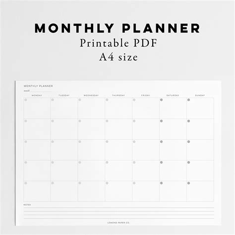 Month At A Glance Printable Example Calendar Printable