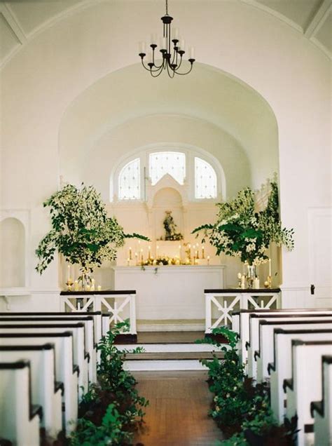 Simple Church Altar Wedding Decorations