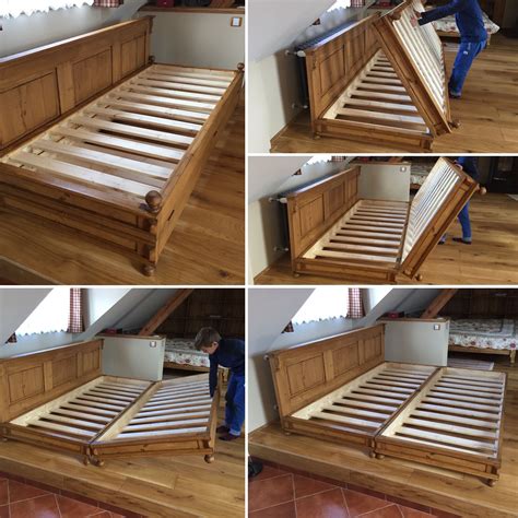 The mattress is easy to keep. Folding double bed | Diy sofa bed, Diy sofa, Diy pallet ...