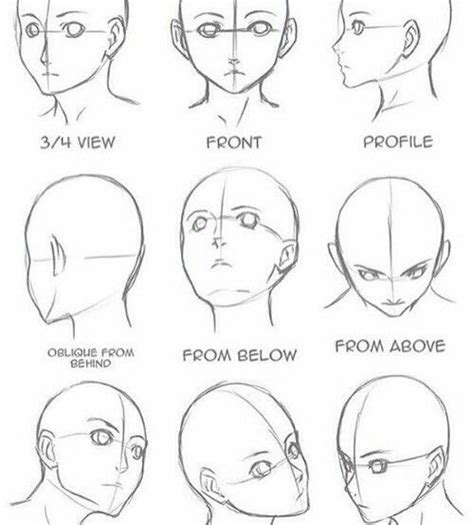 Anime Head Angles Drawing Tutorial Drawings Drawing Sketches