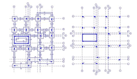 Structural Column Foundation And Excavation Layout Autocad File Cadbull