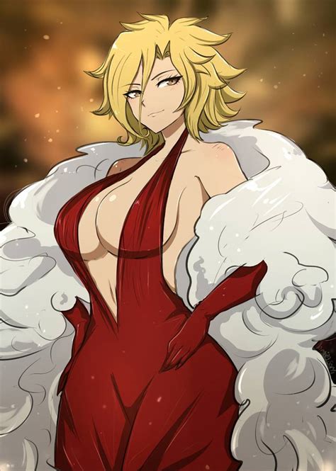 Dimaria Yesta Fairy Tail 1girl Blonde Hair Breasts Cleavage Dress
