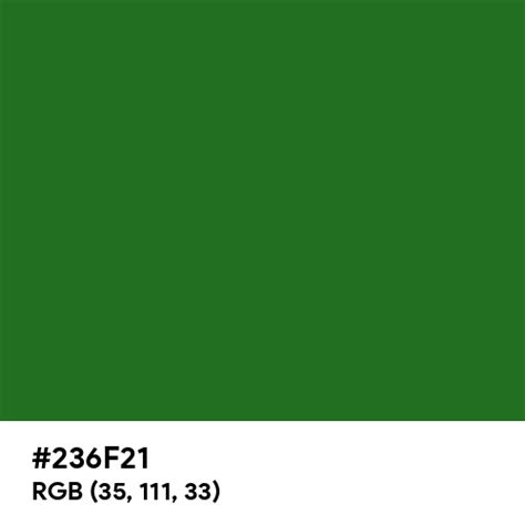 Natural Green Color Hex Code Is 236f21