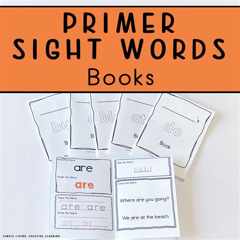 Primer Sight Words Books Simple Living Creative Learning