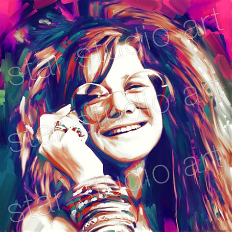 Janis Joplin Psychedelic Cd Poster Canvas Art Giclee Painting A Ebay