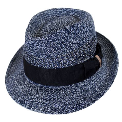 Bailey Wilshire Toyo Braid Straw Fedora Hat Straw Fedoras
