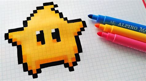 Handmade Pixel Art How To Draw Kawaii Star From Super Mario Pixelart