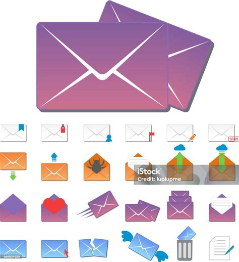Email Amplop Sampul Ikon Komunikasi Dan Kantor Korespondensi Alamat