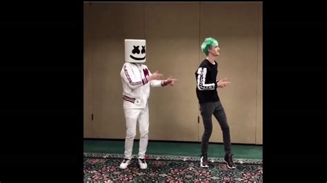 Ninja And Marshmello Dance Together Backstage Youtube