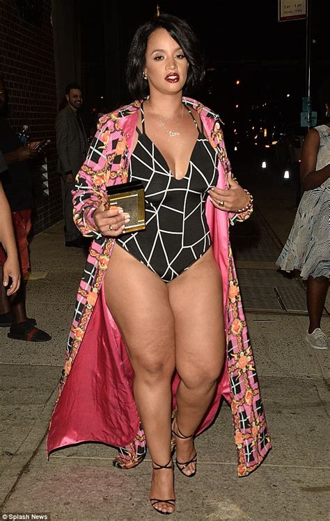 Dascha Polanco Shows Off Figure In Patterned Bodysuit At The Blonds