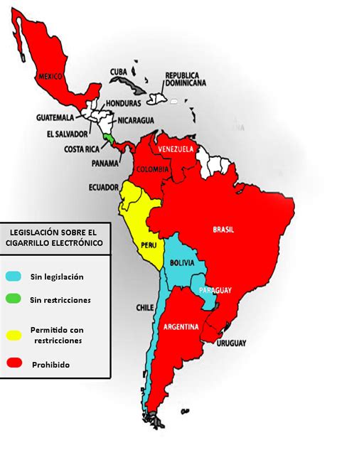 Ley Cigarrillo Electrónico En América Latina Mapa Portal Vida Sana