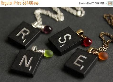 Valentine Sale Letter Necklace Personalized Initial Necklace Black