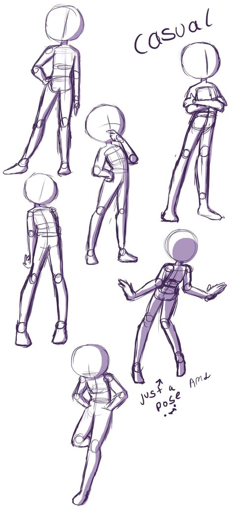 Heres A Reference Page Just For Drawing Casual Or Relaxed Standing Poses For More Of En