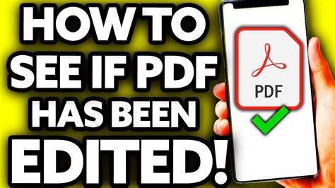How To See If A Pdf Has Been Edited Very Easy Youtube