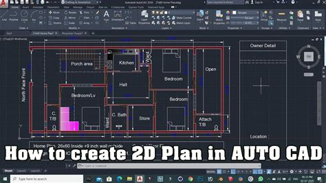 How To Create 2d Home Plan In Auto Cad Auto Cad Home Plan