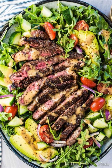 Best Steak Salad With Creamy Balsamic Vinaigrette The Endless Meal®