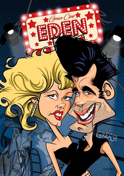 Grease Comic Book Cover John Travolta Celebrity Caricatures