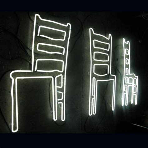 Neon Chairs In White Neon By Artist Andy Doig At Neon Studios Brighton