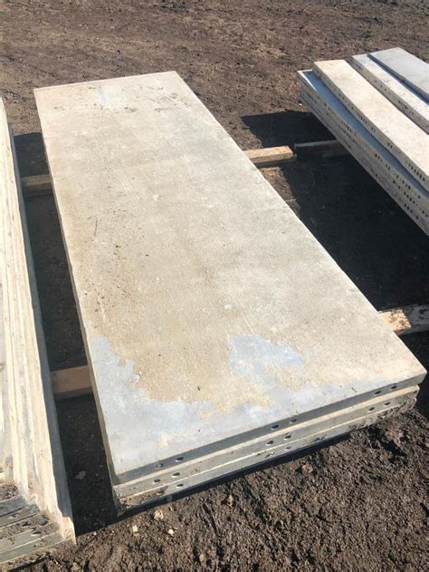 (4) 34" x 8' Western Aluminum Concrete Forms, Smooth 6-12 Hole Pattern
